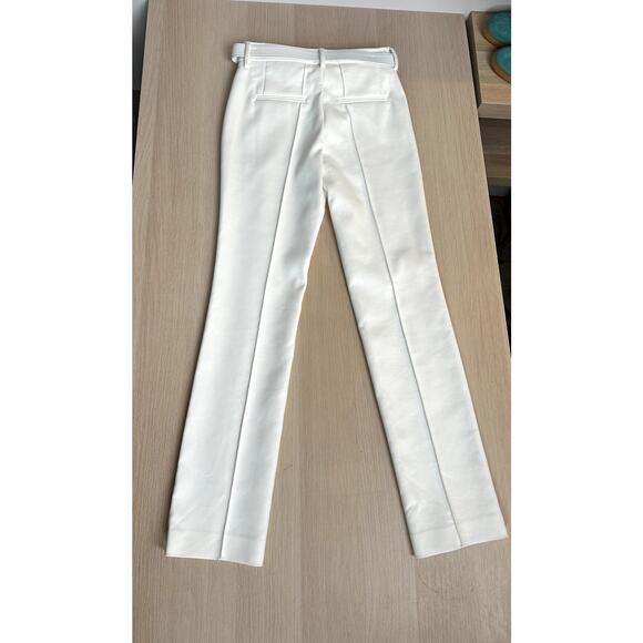 Off-White White Pleated Pant with Belt Size 38 - NEW - Picture 1 of 9